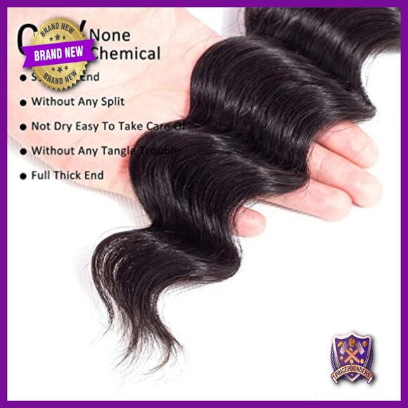 Virgin Brazilian Remy Human Hair Loose Deep Wave Bundles 3 Pack
